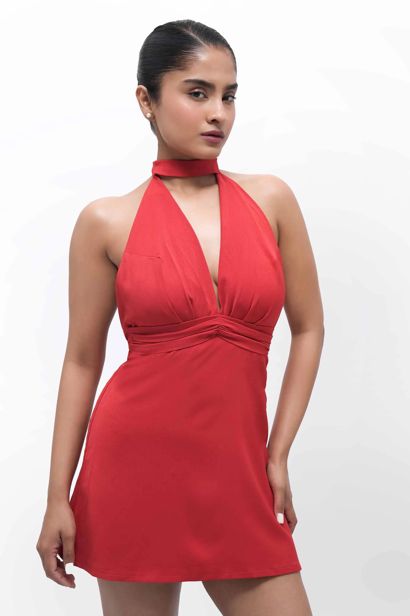 Aullera Noir Dress | Red