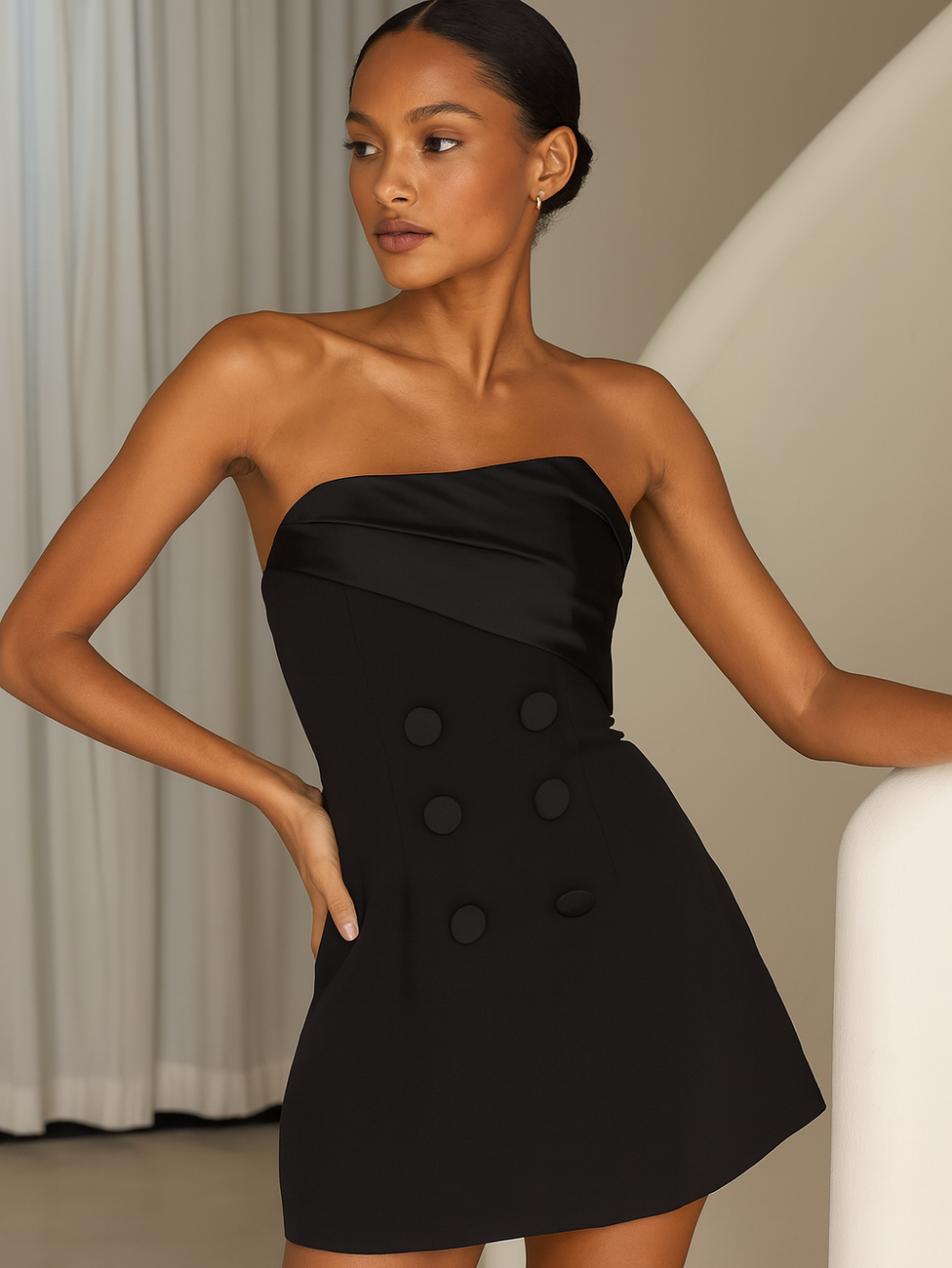 Velora Black Dress